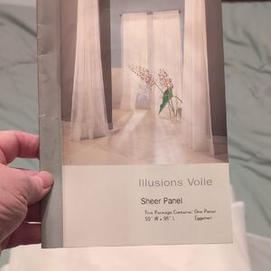 🏵️Voile (3) Sheer Panels in Eggshell